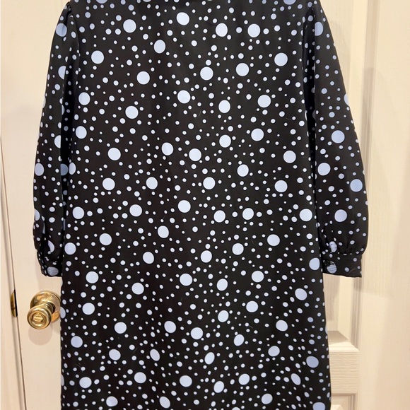 Who What Wear navy blue & light blue polka dots collar creates bow/tie Size L - Picture 4 of 4